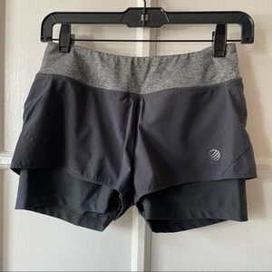 MOG gray work out running shorts with pocket